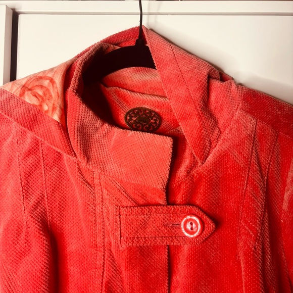 Idra Coral corduroy Hooded Pea Coat - Picture 8 of 9